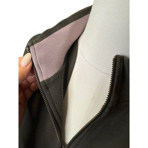 Ted Baker London Mens Size 2X/7 1/4 Zip Pullover Sweater Olive Green Old Money - Picture 7 of 8